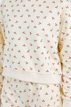 Cherry Print Sweat and Short Set