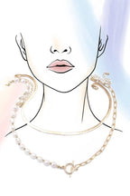 MIX PEARL LINK CHAIN MULTI LAYER NECKLACE | 10N3032438