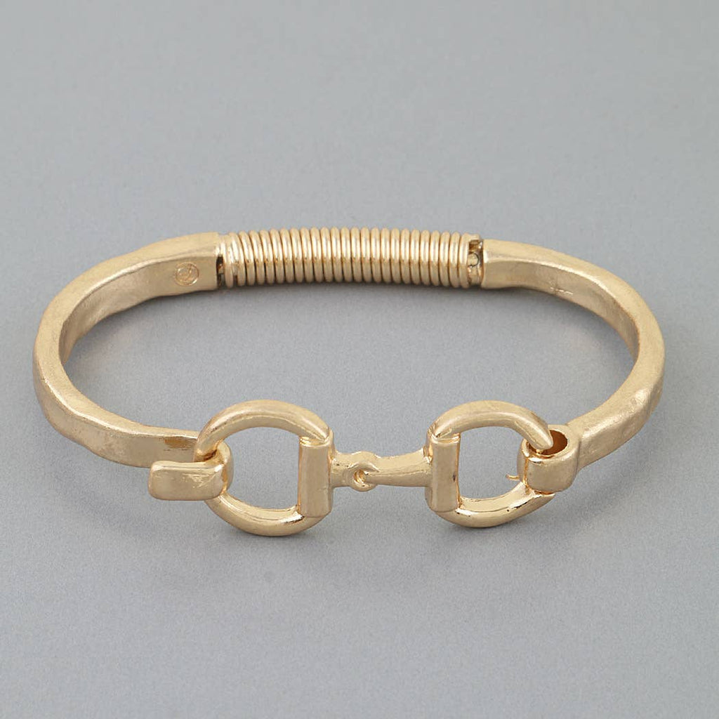 Hammered Toggle Cuff Bracelet