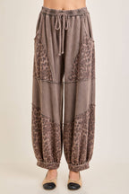 Mineral Washed Cheetah Leopard Balloon Lounge pants HP6948