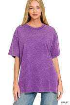 Washed Short Sleeve Top