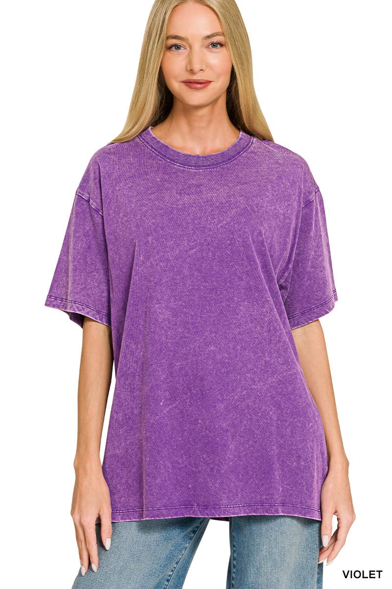 Washed Short Sleeve Top