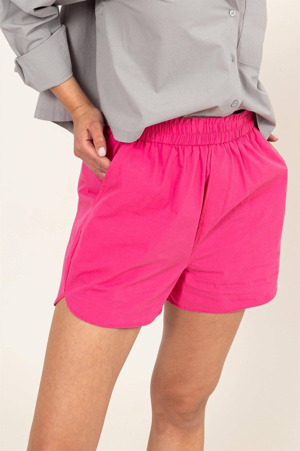 Poplin High Waist Shorts