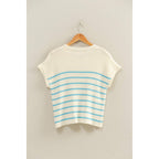 Sleeveless Ribbed Striped Knit Top
