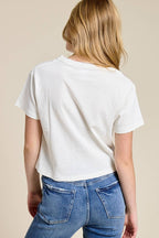 Puff' Wild West Cowboy Graphic S/S Seamless Faux Crop