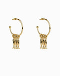 Fish Rondelle Beaded Hoop Earrings