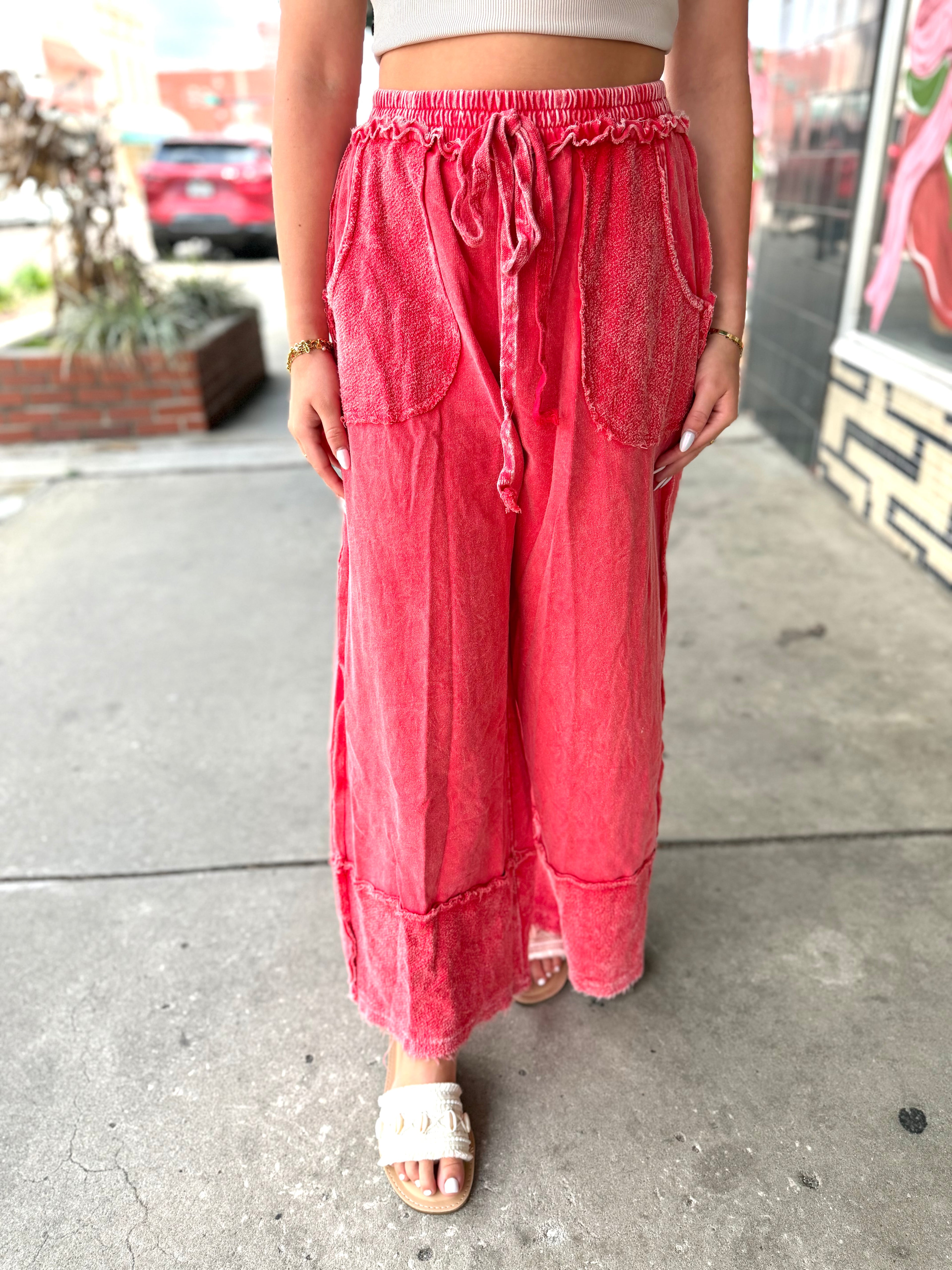 Reagan Mineral Wash Wide Pants