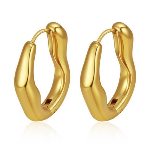 18K STAINLESS STEEL U HOOPS