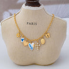 Vintage Coquette Multi-Charm Link Necklace | 80N93423