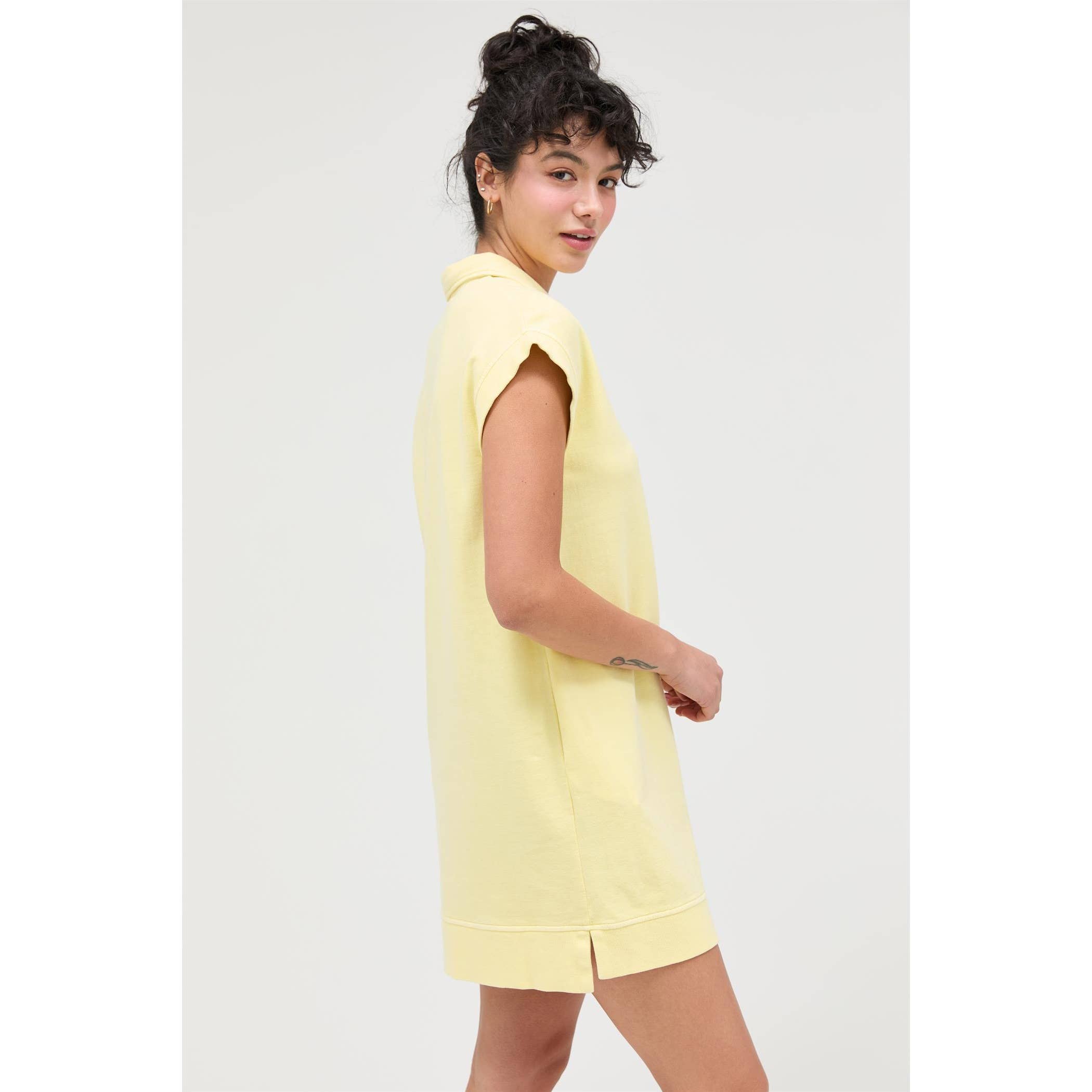 Half Zip Up Mock Neck Mini Dress