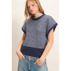 Chevron Knit Cap Sleeve Sweater