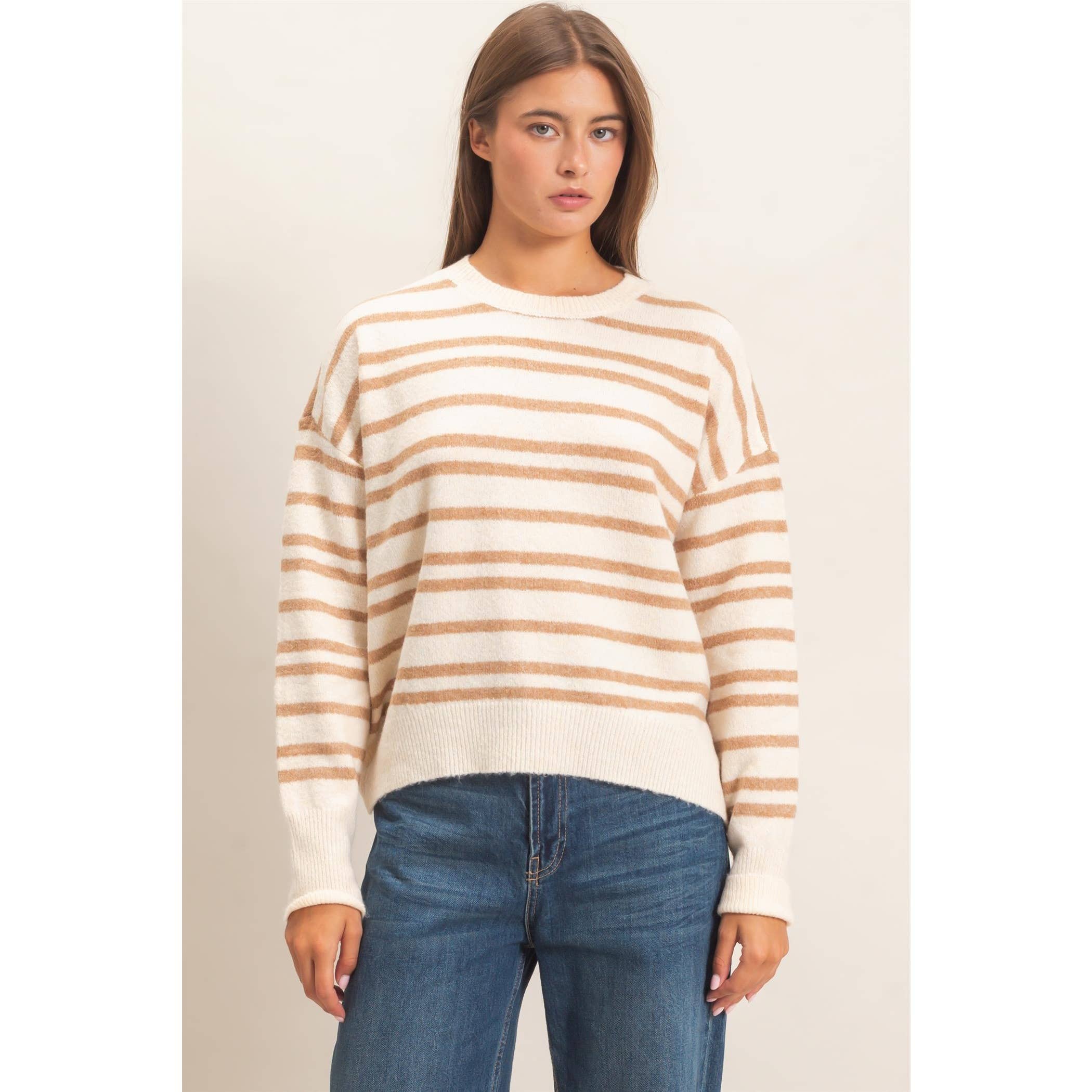 Striped Crew Neck Sweater