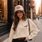 Pumpkin Spice Embroidered Printed Brim Trucker Hat