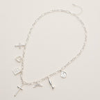 18K Gold-Dipped Faith & Love Charm | Necklace
