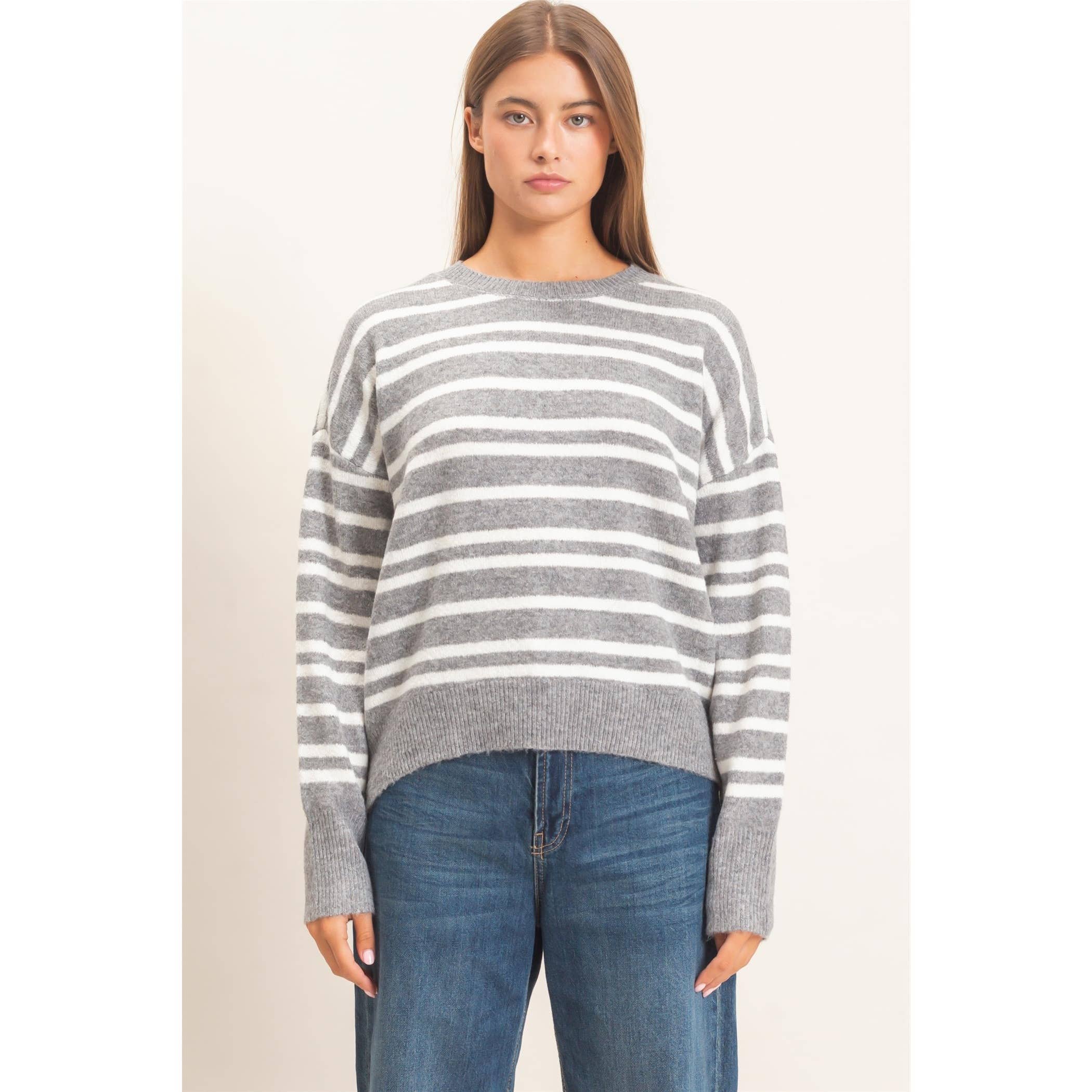Striped Crew Neck Sweater