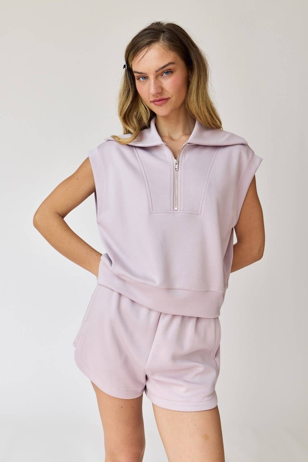 Blake Half Zip Top + Shorts Set