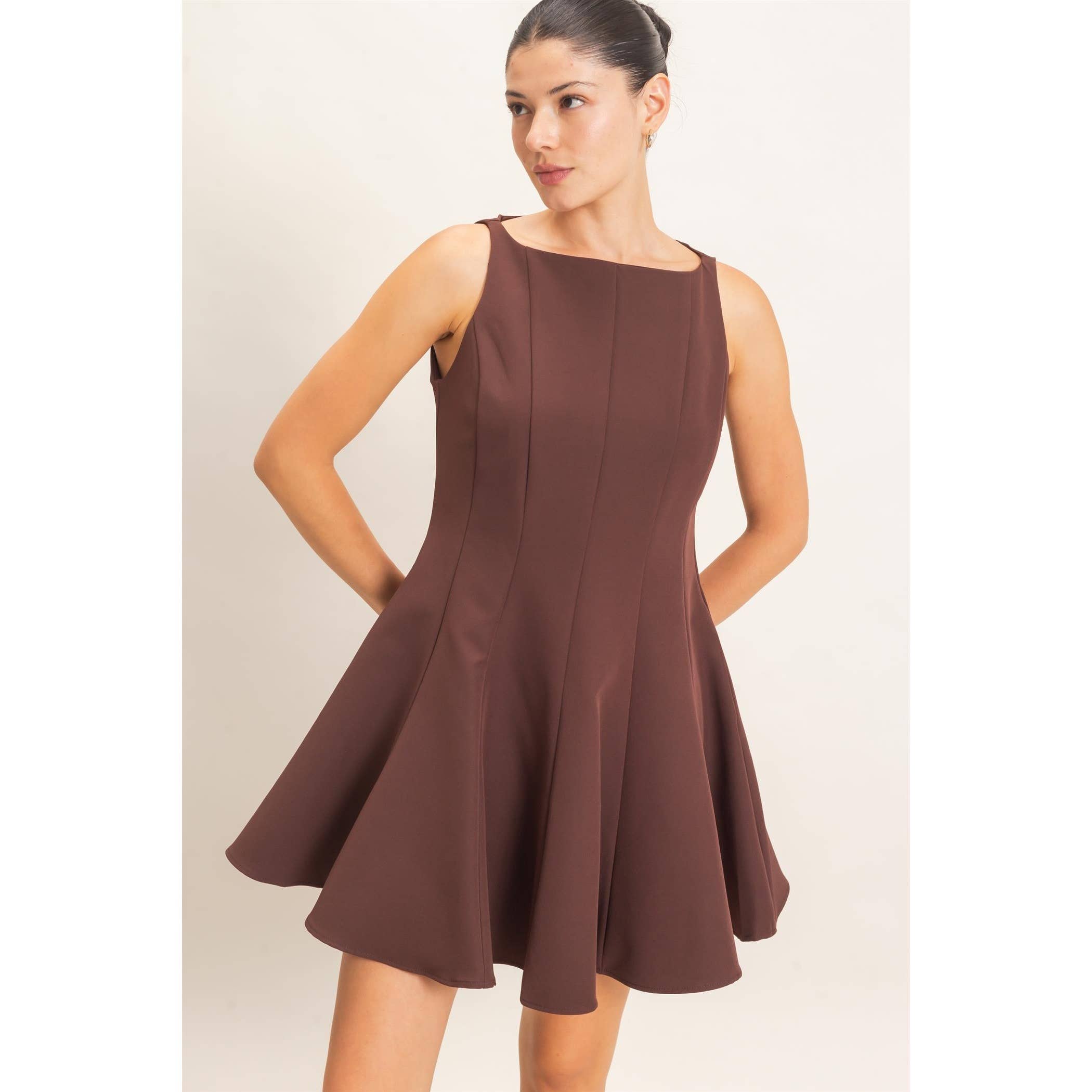 Sleeveless Fit And Flare Dress