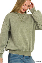 Acid Washed Fleece Sweatshirts