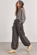 BOHO FLORAL CARGO PANTS