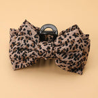 Leopard Print Bow Hair Claw Clips | 40H1215