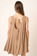 H30284-GODET DETAIL WIDE LEG ROMPER