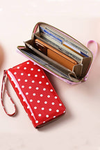 Polka Dot Pvc Wallet Clutch