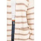 Open Front Stripe Cardigan