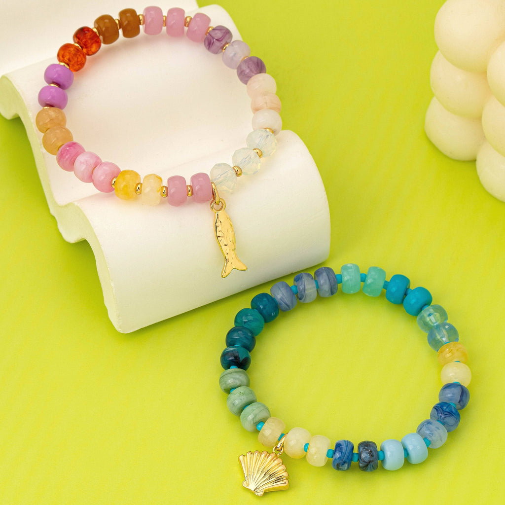 Nautical Multi-Color Beaded Bracelet Set | 80B1703