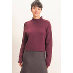 Roll Neck Sweater With Reversed Seam