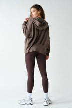 Fleece Hoodie Jacket with Tapered Sleeves