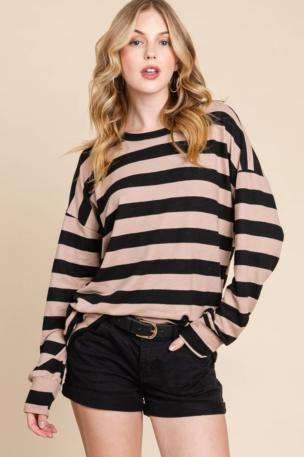 Stripe Dolman Sweater