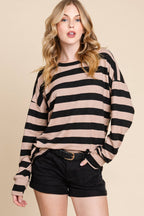 Stripe Dolman Sweater