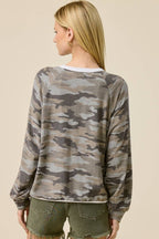 Free Bird Vintage Graphic L/S Vintage Rib Knit Pullover