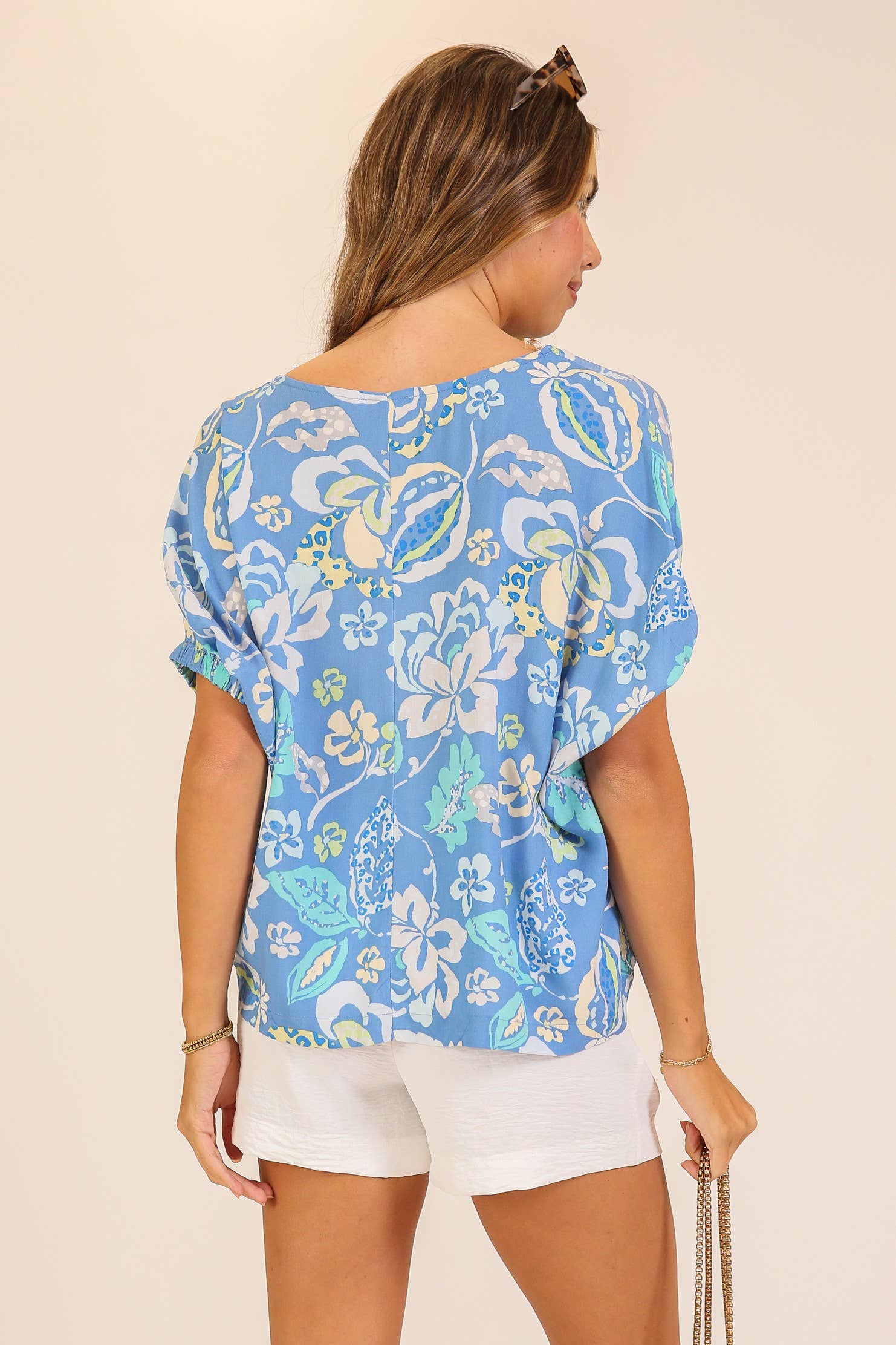Coastal Bloom Printed Blouse