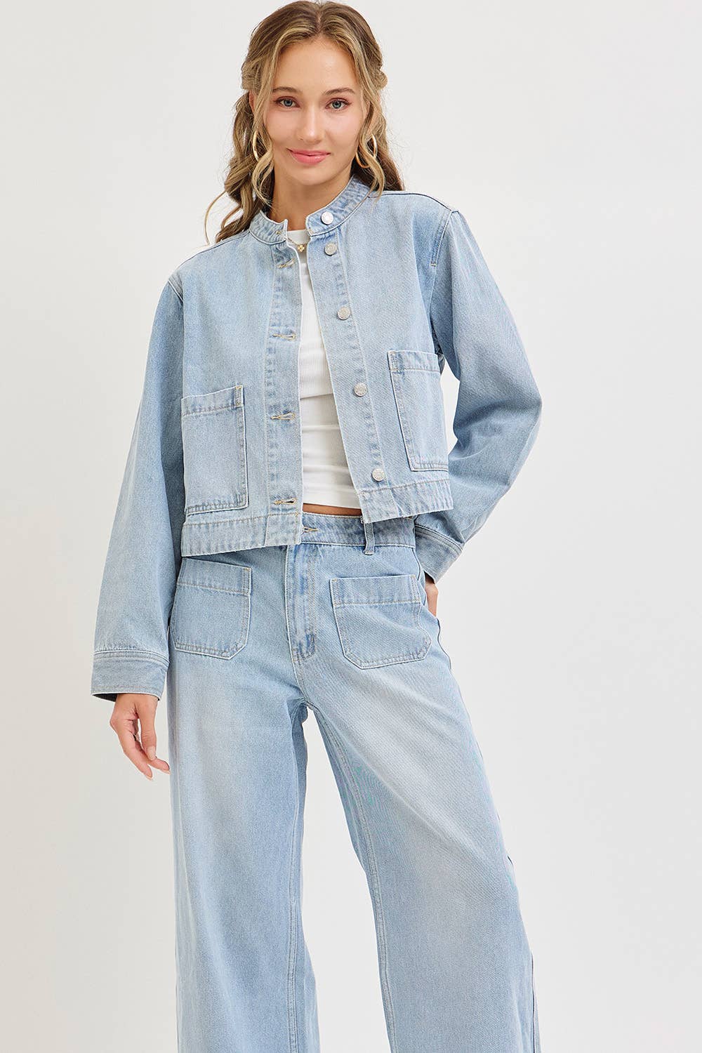 WIDE LEG  DENIM JEANS
