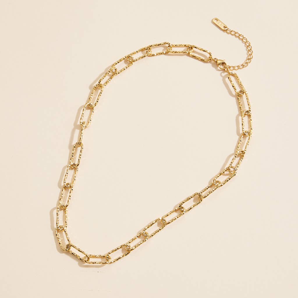 Gold-Dipped Chain Link | Stainless Steel Short Necklace