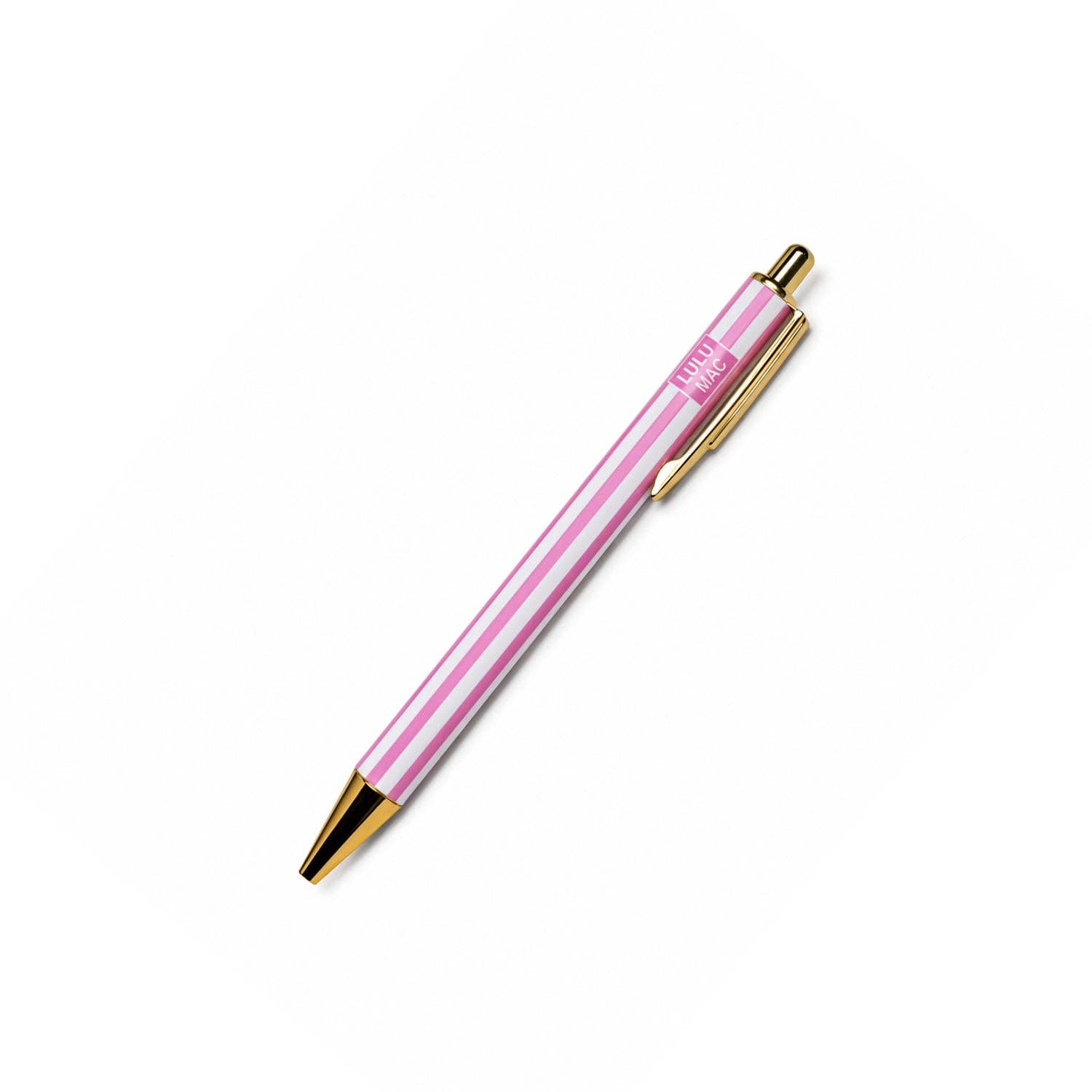 LM-PEN-DB Pink/White Stripe Ink Pen