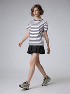 100% Cotton Stripe Loose fit Tee