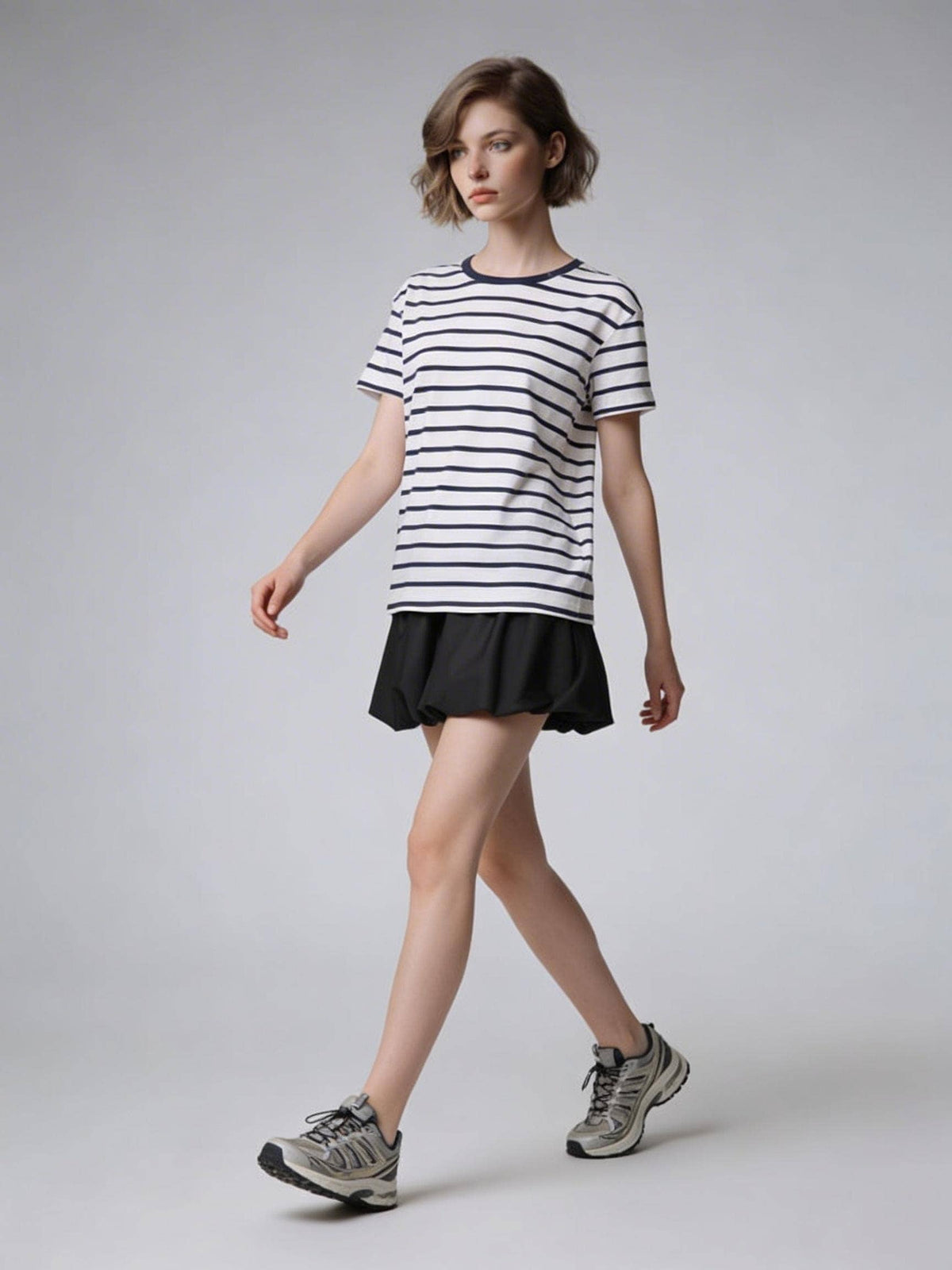 100% Cotton Stripe Loose fit Tee