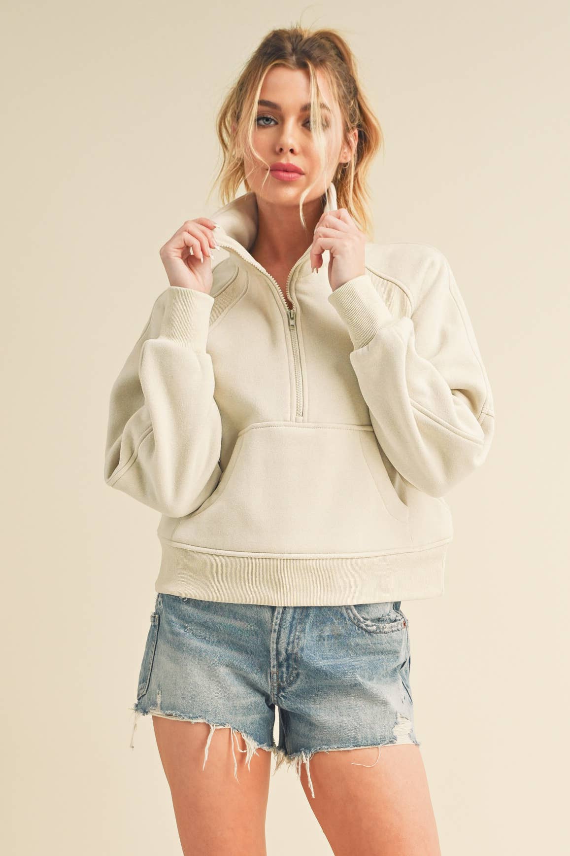 950CK Dove Funnel Neck Half Zip 6