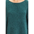 Chenille Boat Neck Dolman Sleeve Sweater