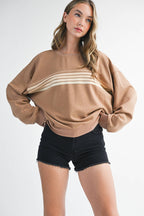 9150GK Retro Ombre Stripe Graphic Sweatshirt