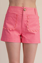 Colette Shorts Scallop Detail Pocket