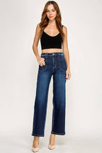 P7117W-DK HIGH RISE PATCH POCKET WIDE LEG