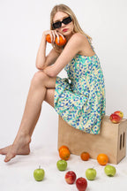 Multi Color Printed Summer Mini Dress