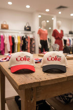 .0304 Coquette Bow Diet Coke Two Tone Cotton Hat SI-29570