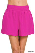 Soft Woven Lined Shorts With Pocket - Zenana