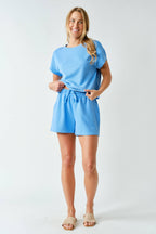 Luxe Sand Wash Rib Classic Tee Set