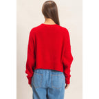 Ribbed Drop Shoulder Sweater