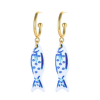 Harbor Blue Fish Dangle Earrings – Coastal Chic